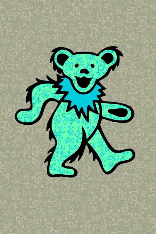 Grateful Dead Dancing Bear Tapestry 52x80" by Sunshine Joy