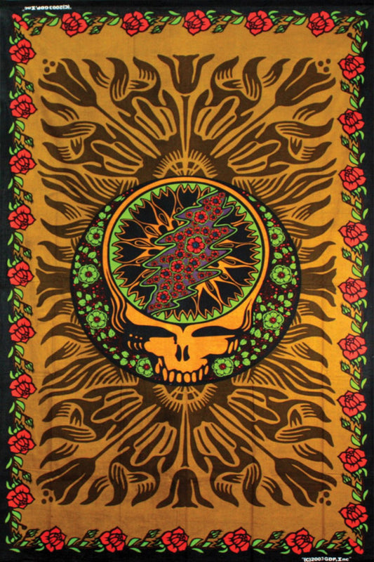 Grateful Dead SYF & Roses Tapestry 60x90" by Sunshine Joy
