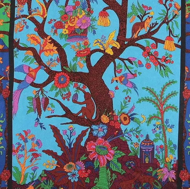 3D Colorful Tree of Life Tapestry