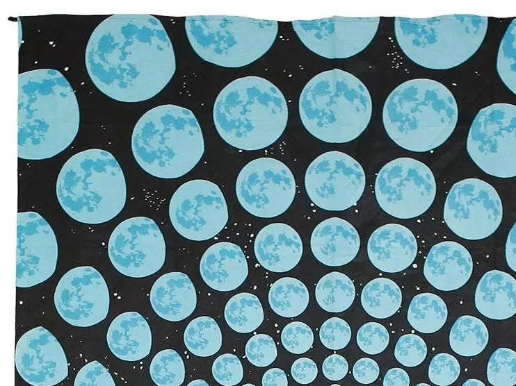 Moon Phases Lunar Tapestry Black Light Reactive Wall Hanging