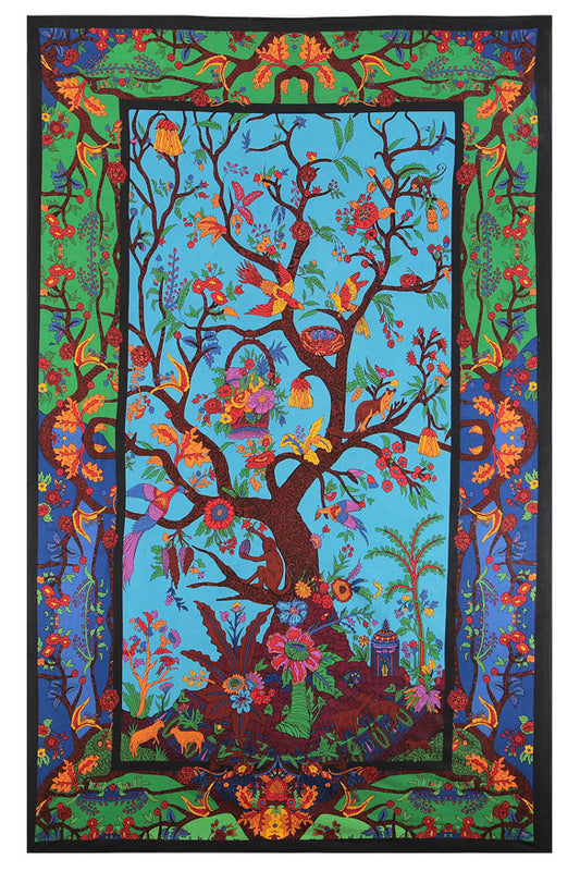 3D Colorful Tree Of Life Tapestry 60x90 - Art by Chris Pinkerton