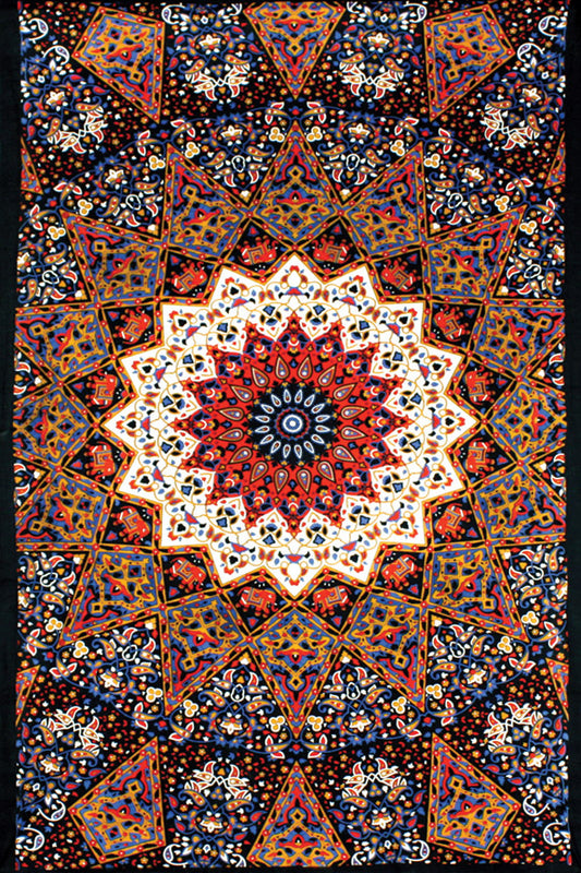 3D Indian Earth Star Tapestry 60x90" by Sunshine Joy