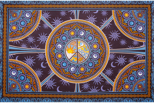 3D Peace Tapestry 60x90" by Sunshine Joy