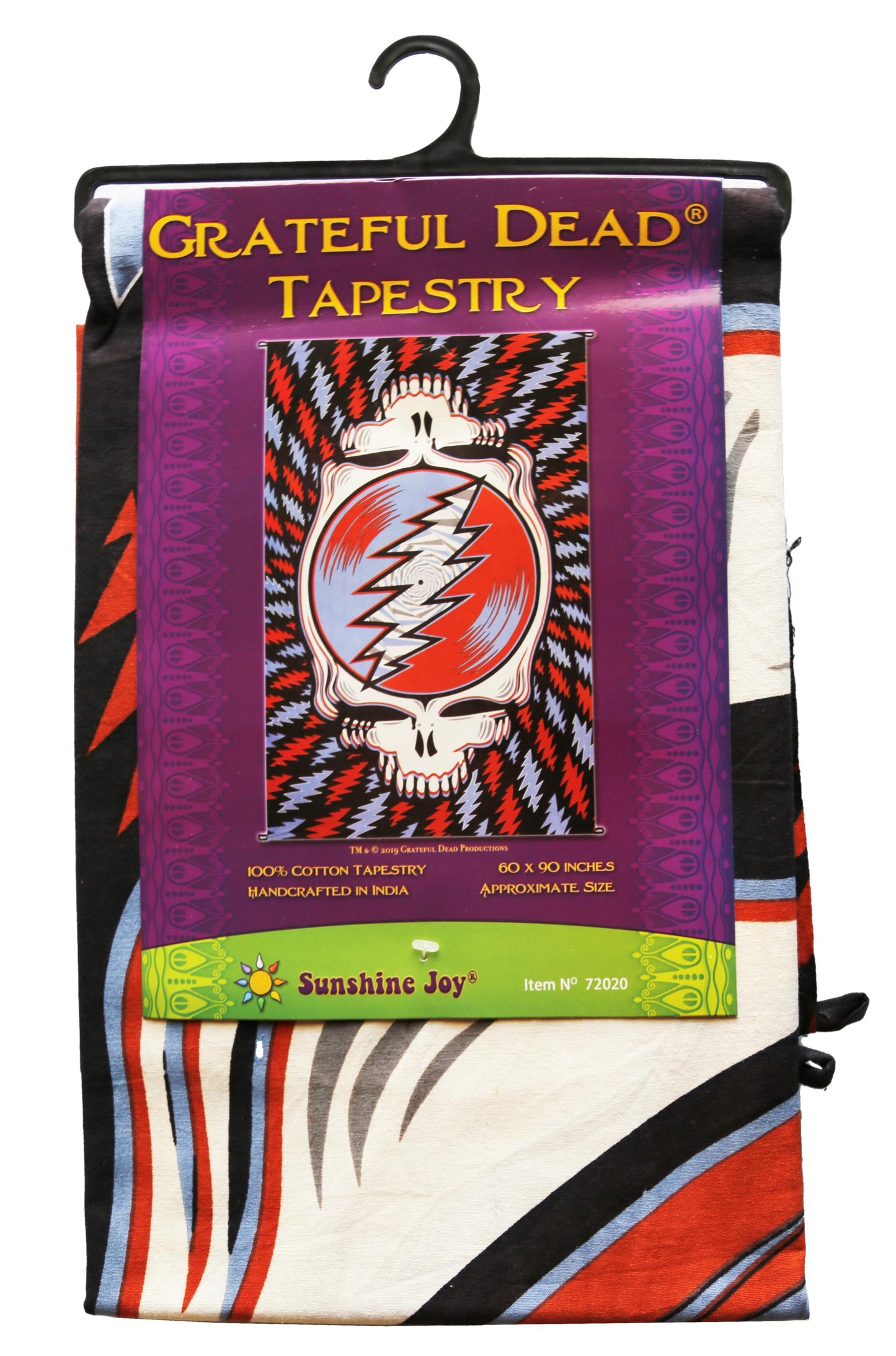 3D Grateful Dead Spin Your Face SYF Tapestry Red White Blue 60x90 - Art by Taylar McRee