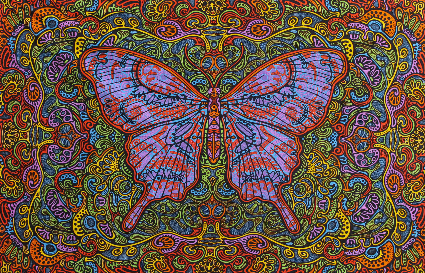 3D Butterfly Daydream Mini Tapestry 45X30 Art by Chris Pinkerton