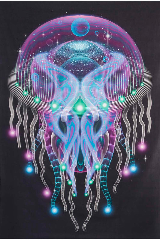Psychezoa Luminosum Heady Art Print Mini Tapestry 30x45" by Sunshine Joy