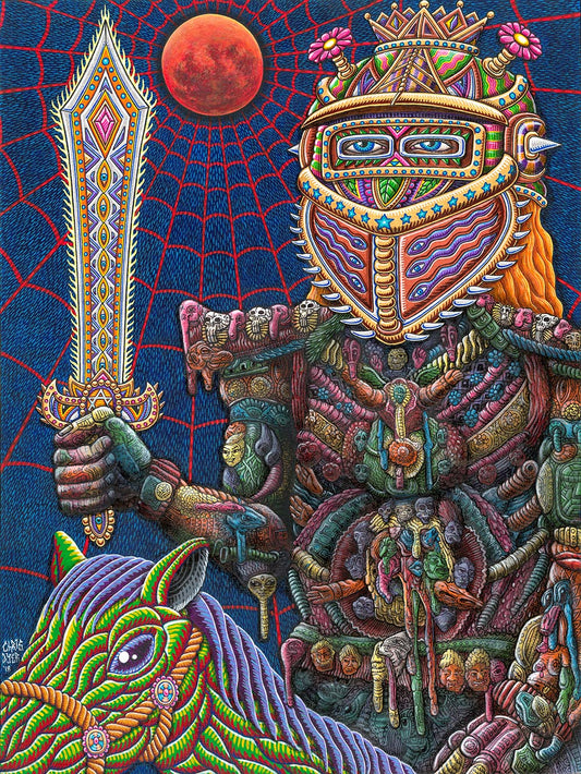 King Of Swords Heady Art Print Mini Tapestry 30x40" by Sunshine Joy