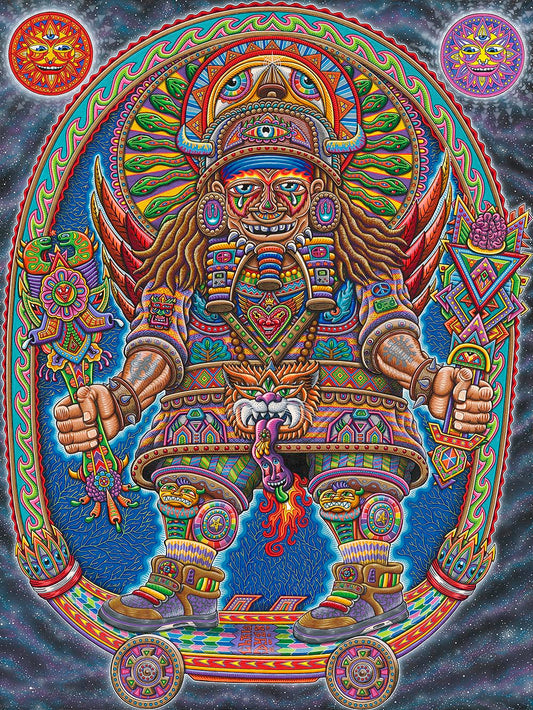 Spirit Warrior Heady Art Print Tapestry 58x75" by Sunshine Joy