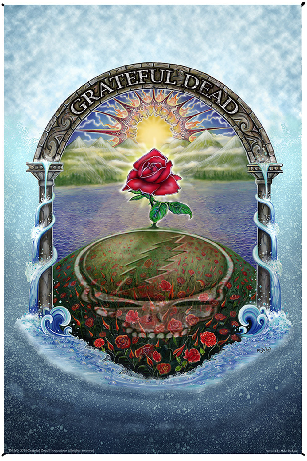 Grateful Dead Rose Garden Heady Art Print Mini Tapestry 30x45"