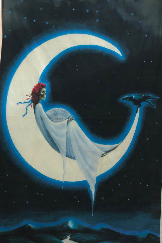 Sleeper Moon Heady Art Print Mini Tapestry 30x45" by Sunshine Joy
