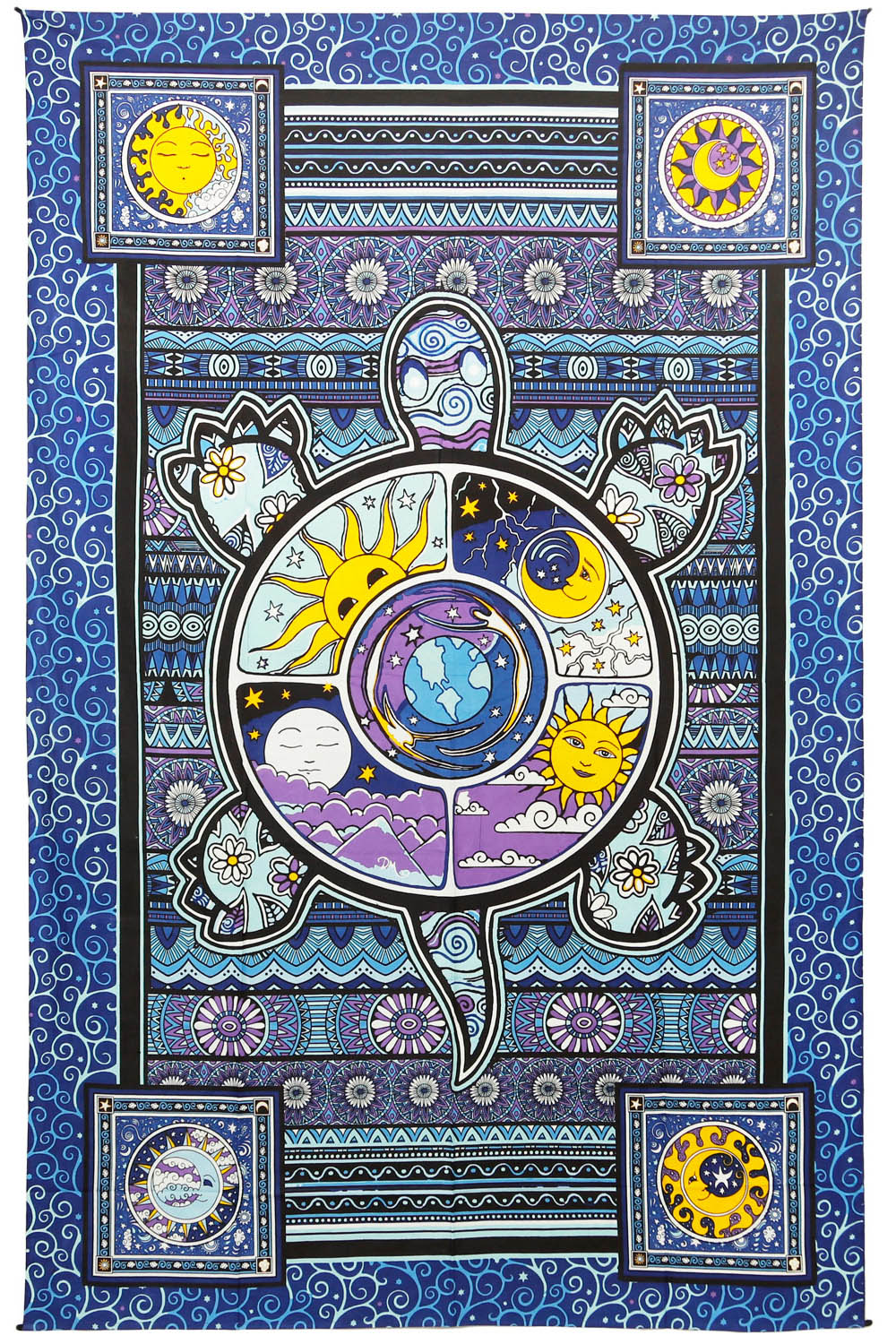 3D Turtle Tapestry 60x90" by Sunshine Joy