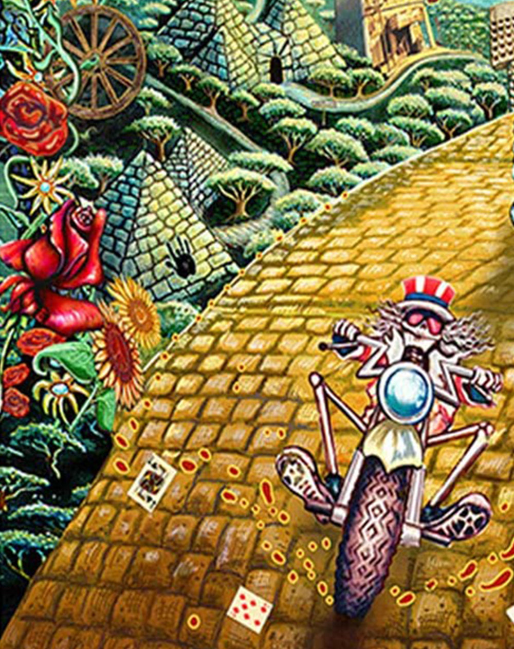Grateful Dead Golden Road Heady Art Print Tapestry 53x85"