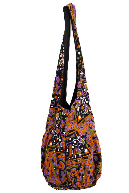 Earth Star Zip Top Hobo Shoulder Bag