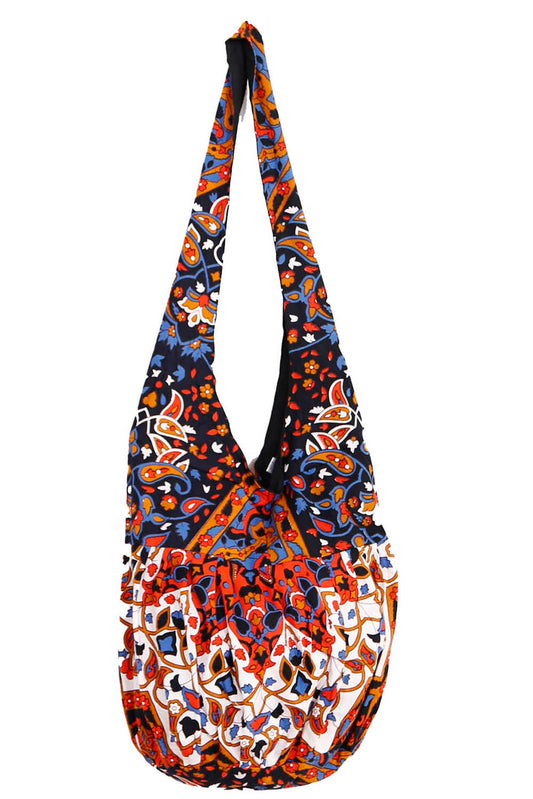 India Star Zip Top Hobo Shoulder Bag
