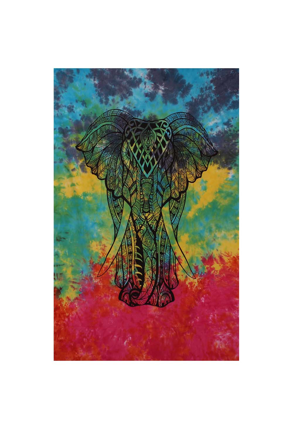 Zest For Life Tie Dye Elephant Mini Tapestry 30x45"