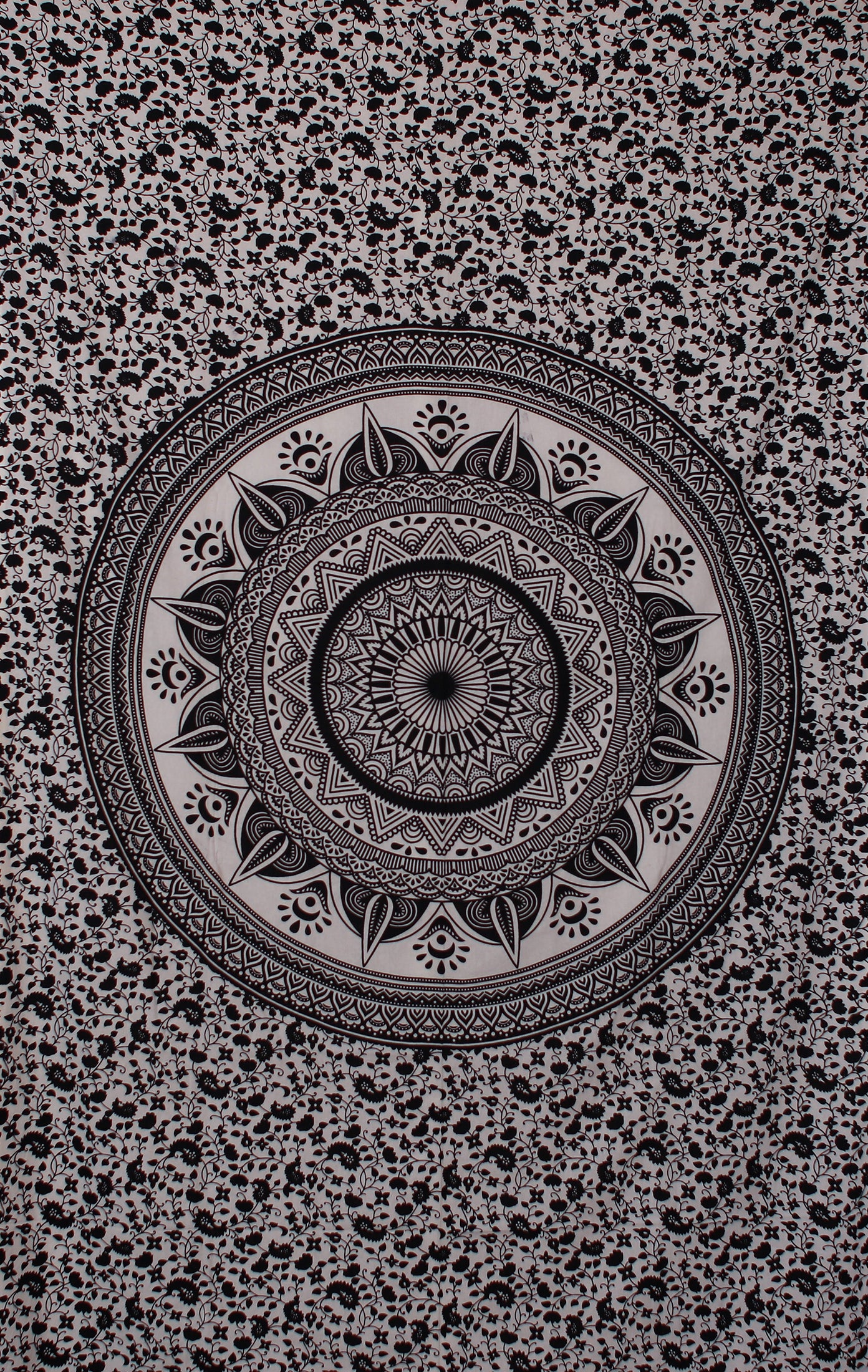 Zest For Life Mandala Mini Tapestry 30x45" Black & White *CLEARANCE*