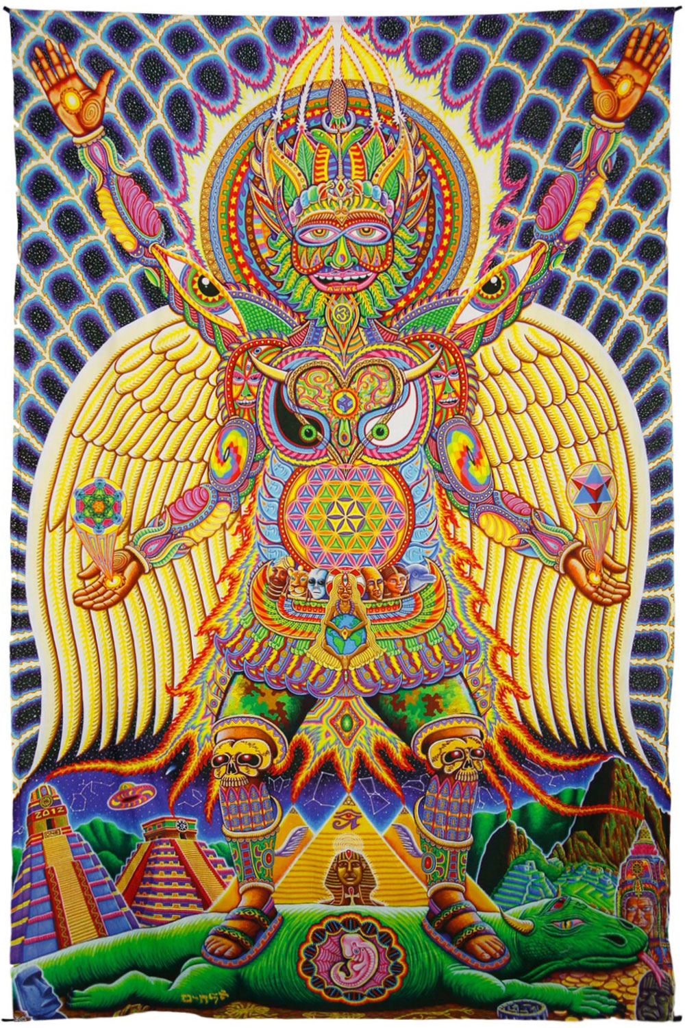 Human Evolution Heady Art Print Tapestry 53x85" by Sunshine Joy
