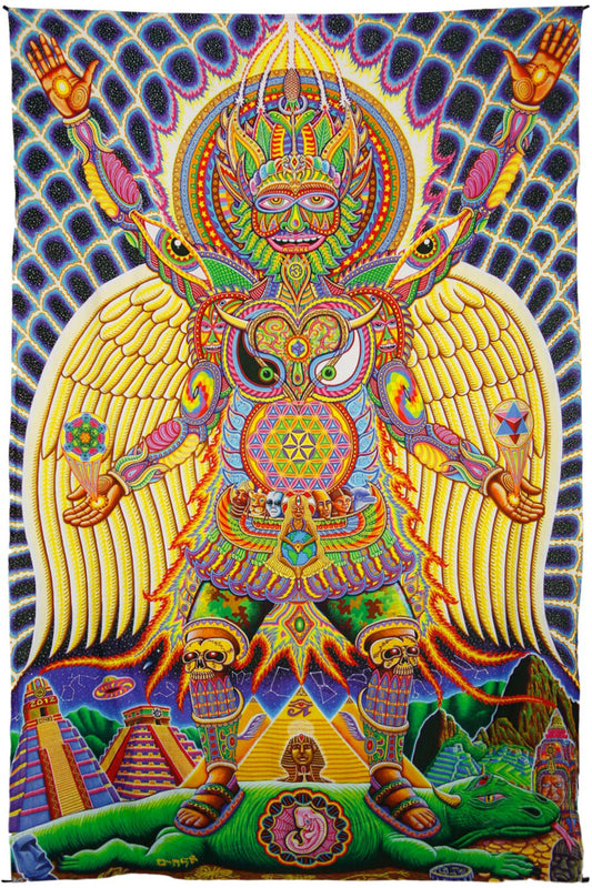 Human Evolution Heady Art Print Tapestry 53x85" by Sunshine Joy