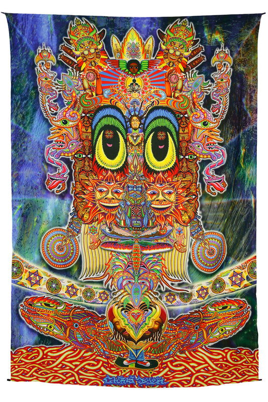 Skater Heady Art Print Tapestry 53x85" by Sunshine Joy