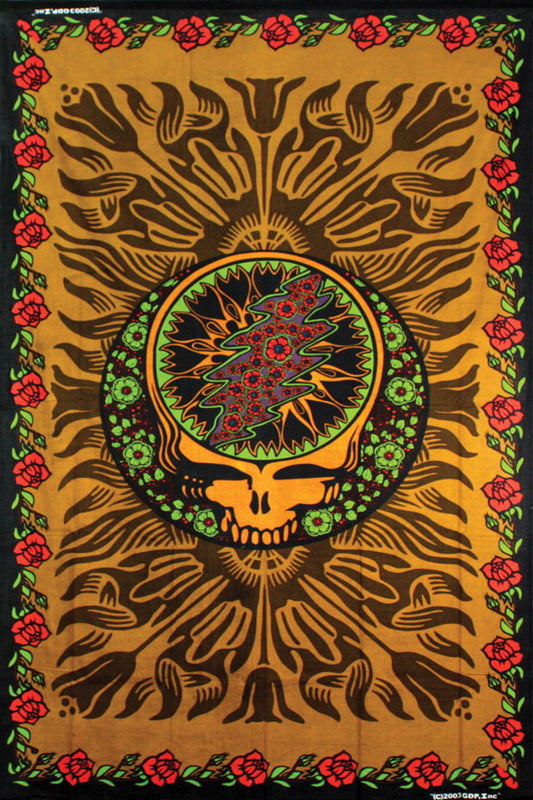 Grateful Dead SYF & Roses Tapestry 60x90 - Art by Chris Pinkerton