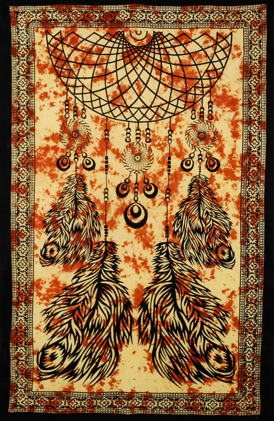 Zest For Life Orange Dreamcatcher Tapestry 52x80"  *CLEARANCE*