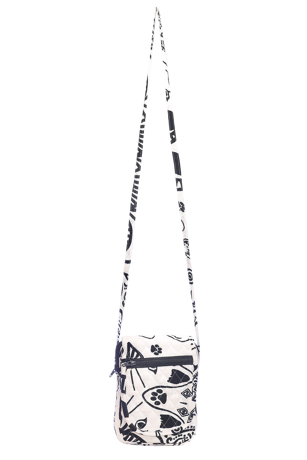 Small Crossbody Bag Black & White Cats