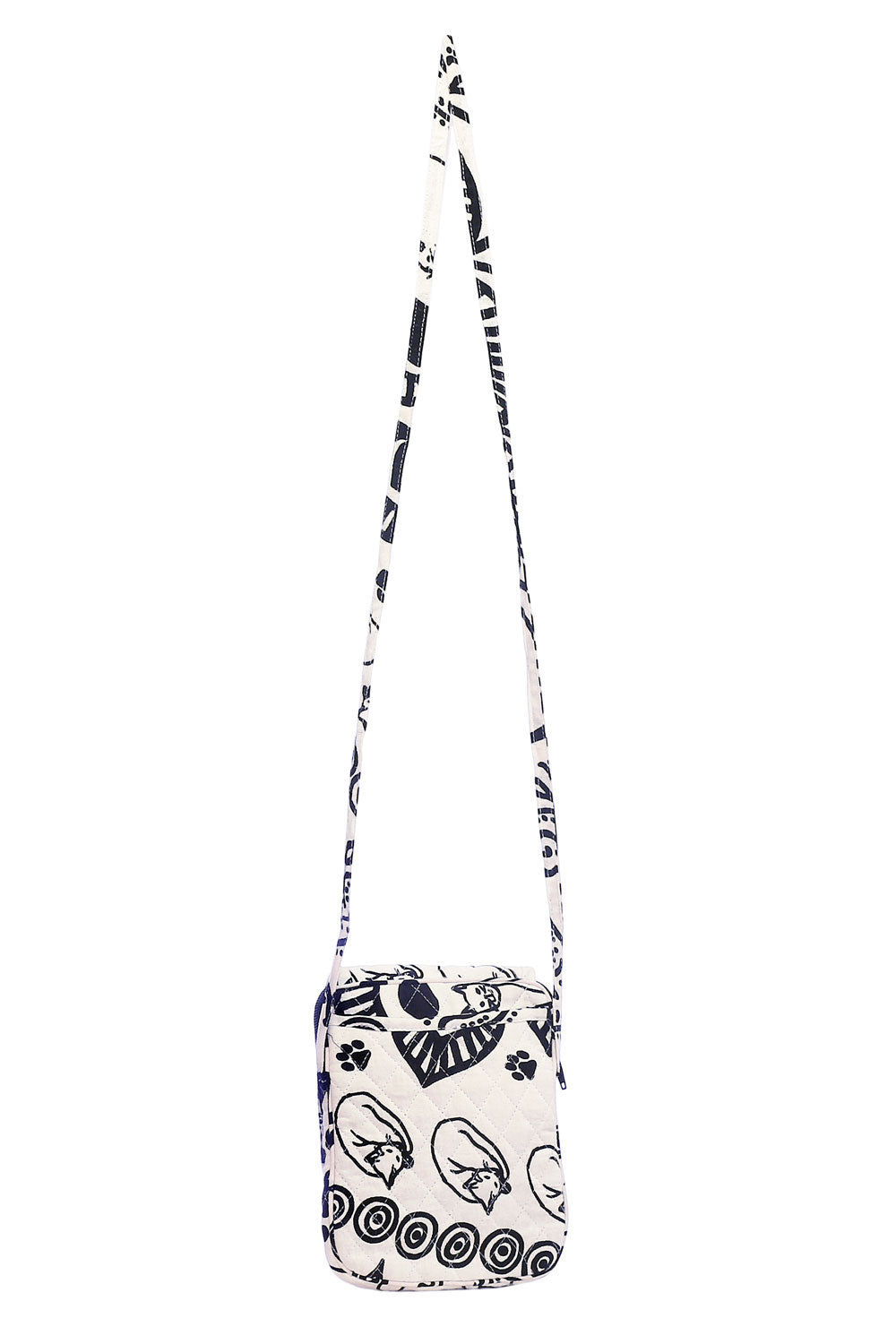 Small Crossbody Bag Black & White Cats