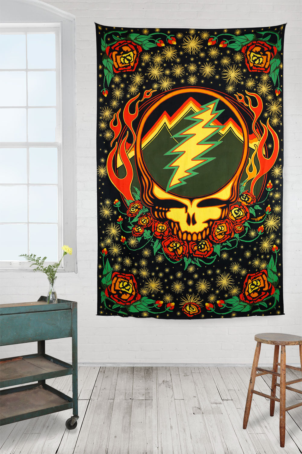 3D Grateful Dead Scarlet Fire SYF Tapestry 60x90 - Art by Taylor Swope