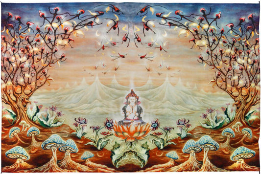 Enlightenment Heady Art Print Tapestry 53x85" by Sunshine Joy
