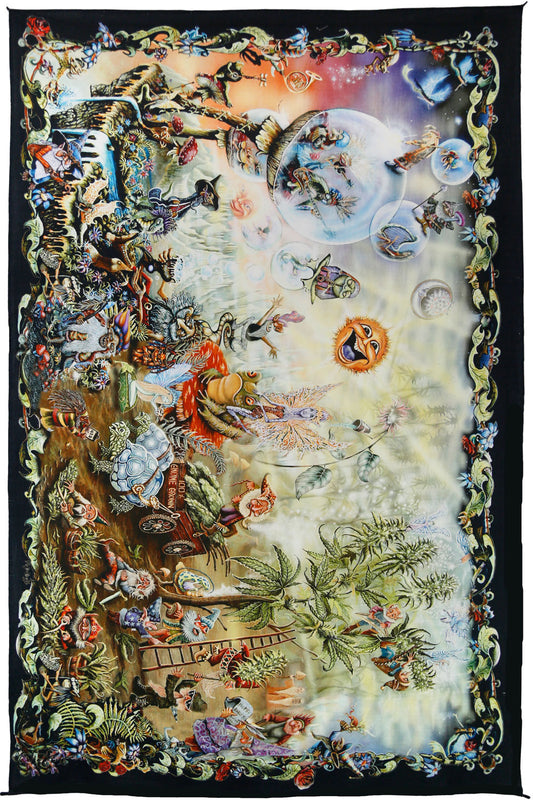 Gnome Dream Heady Art Print Tapestry 53x85" by Sunshine Joy