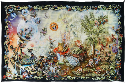 Gnome Dream Heady Art Print Mini Tapestry 30x45" by Sunshine Joy
