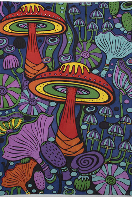 3D Mushroom Garden Mini Tapestry 30x45" by Sunshine Joy