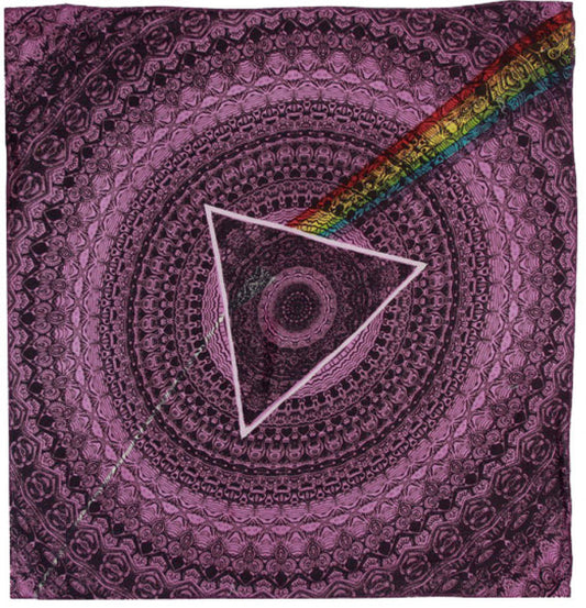 Pink Floyd The Dark Side of the Moon Shadow Bandana Pink 22x22" - 22x22 inch Cotton Bandana by Sunshine Joy – 100% Cotton Bandana by Sunshine Joy
