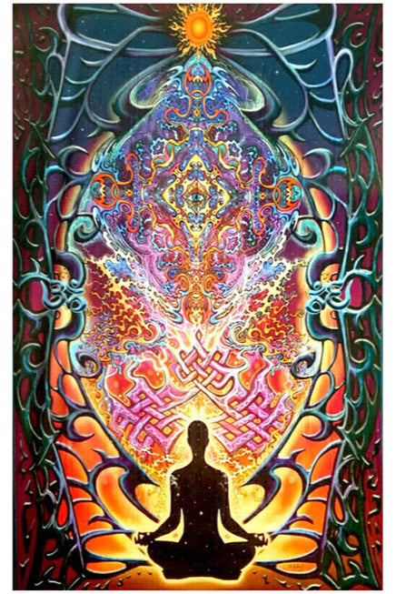 Meditation Heady Art Print Mini Tapestry 30x45" by Sunshine Joy