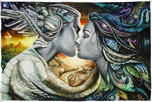 Enchanted Heady Art Print Tapestry 53x85" by Sunshine Joy