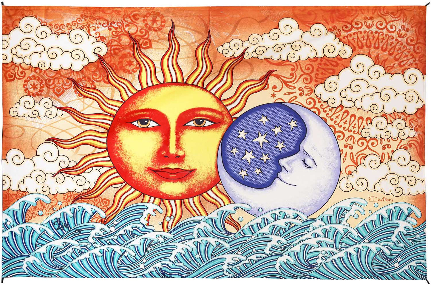 Sun & Moon Ocean Tapestry 60x90 - Art by Dan Morris