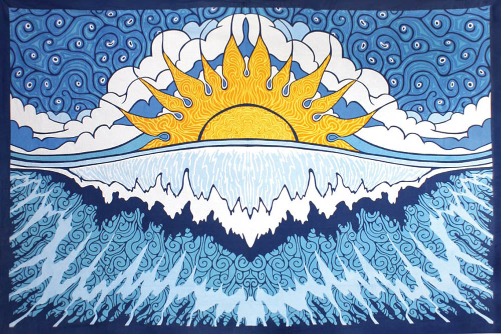 Sun Wave Mini Tapestry 30x45 - Art by Chris Pinkerton   **SALE**