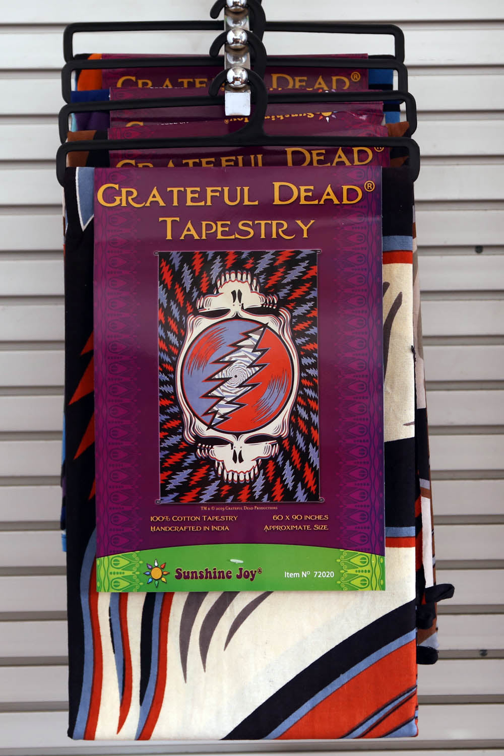 3D Grateful Dead Spin Your Face SYF Tapestry Red White Blue 60x90 - Art by Taylar McRee