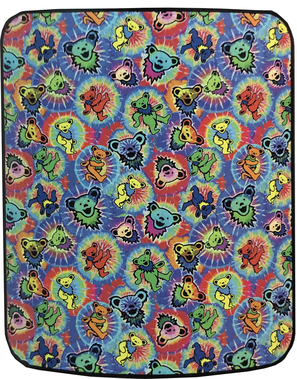 Grateful Dead Tie Dye Bear Splash Fleece Throw Blanket 50x60"